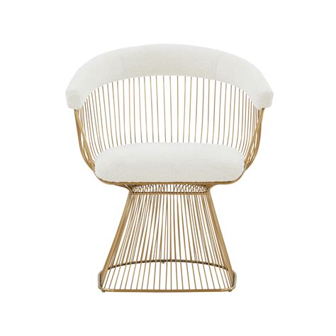 GFD Home - Modrest Chandler Modern White Shepra and Matte Gold Dining ...