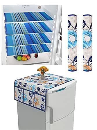 Yellow Weaves Combo of Exclusive Decorative Fridge Top Cover, 2 Fridge ...