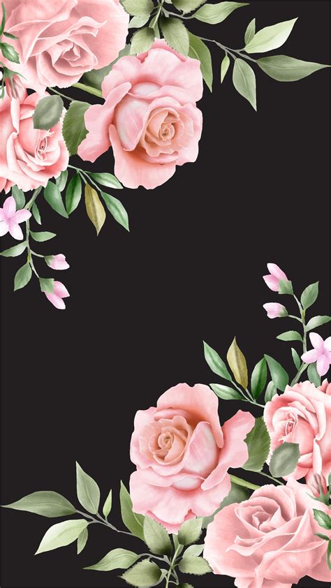 Pink And Black Flower Wallpapers
