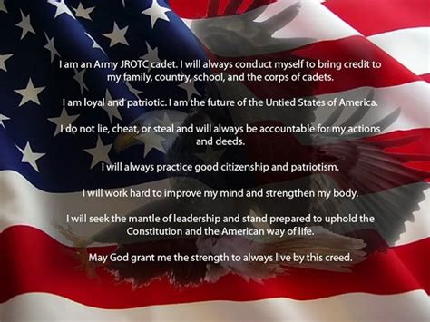 Misson & Cadet Creed - Hug High School Army JROTC