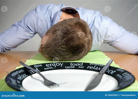 Falling asleep on a table stock photo. Image of dish - 24652962