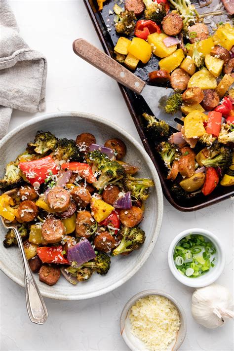 Sheet Pan Chicken Sausage and Veggies - All the Healthy Things