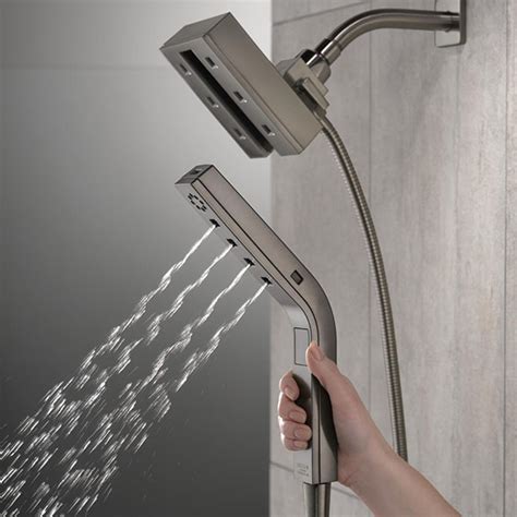 Delta 58473-KS-PR25 In2ition H2Okinetic 4-Setting Two-in-One Shower ...