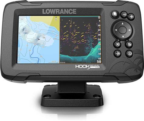 Lowrance Hook Reveal 5 SplitShot - 5-inch Fish Finder with SplitShot ...