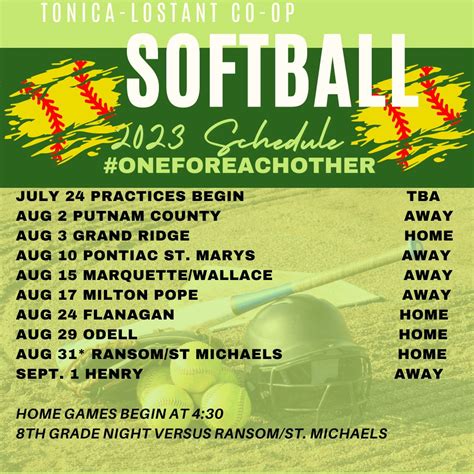 Lostant CUSD 425 - 2023 Girls Softball Schedule