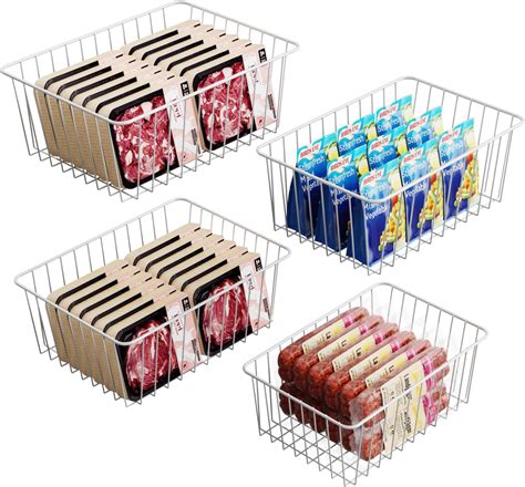 Amazon.com: iSPECLE Freezer Organizer Bins - 4 Pack Stackable Deep ...
