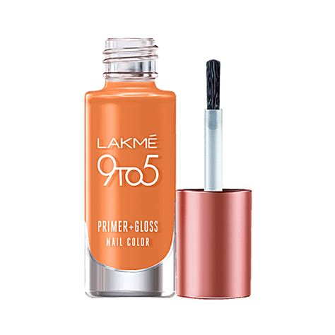 Buy Lakme Nail Colour 9 To 5 Primer + Gloss, Peach Puff Online at Best ...
