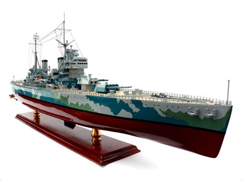 HMS King George V Battleship Model with Camouflage