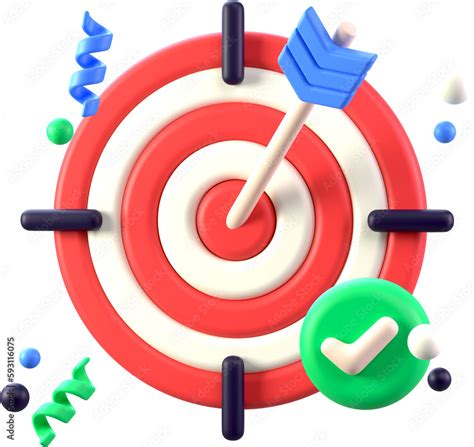 Voir les détails de l’image associée. Download 3D Icon of Target in transparent png Stock Illustration and ...