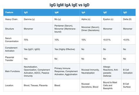 IgG IgM IgA IgE vs IgD