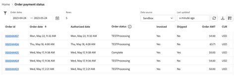 Order Payment Status Report | Adobe Commerce