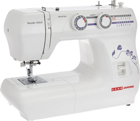Usha Janome Wonder Stitch Plus Automatic Sewing Machine, White : Amazon ...