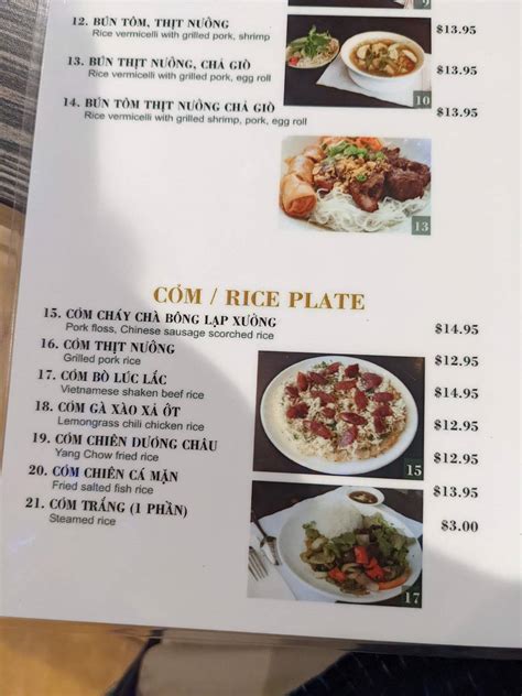 Menu at Dong Que Restaurant, San Jose, 2852 Alum Rock Ave