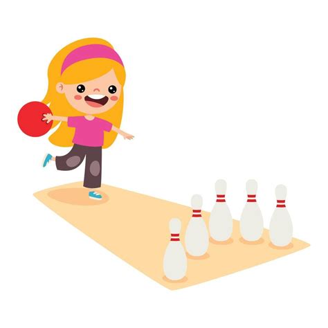 Kid Playing Bowling 58137424 Vector Art at Vecteezy