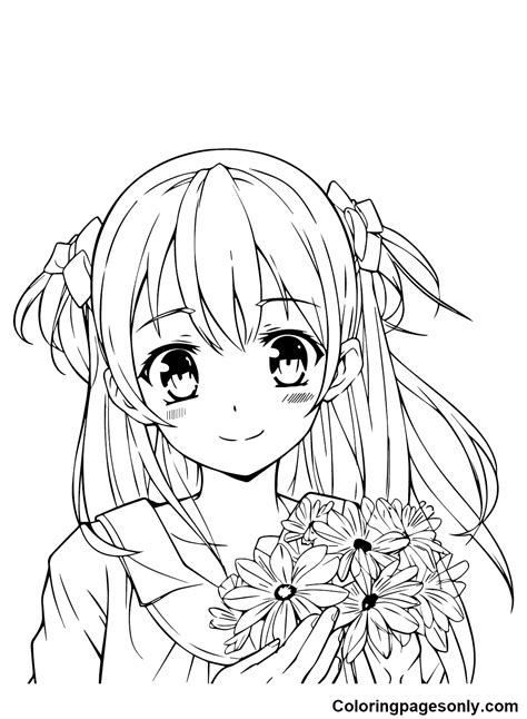 Girl Coloring Pictures Printable 28 New Anime Girl Coloring Pages