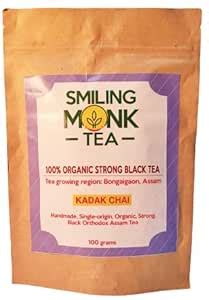 SMILING MONK TEA - Organic Strong Black Tea from Assam | 100 grams ...