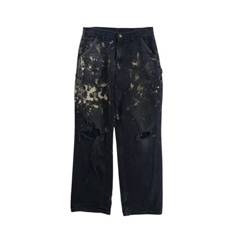 【CUBA】1990s vintage "Carhartt" nice fade navy and beautiful boro ...