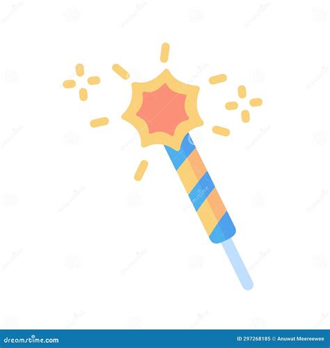 Party Sparkler. Colorful Stick Candles Stock Illustration ...
