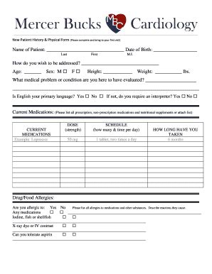 18 Printable patient history form example Templates - Fillable Samples ...