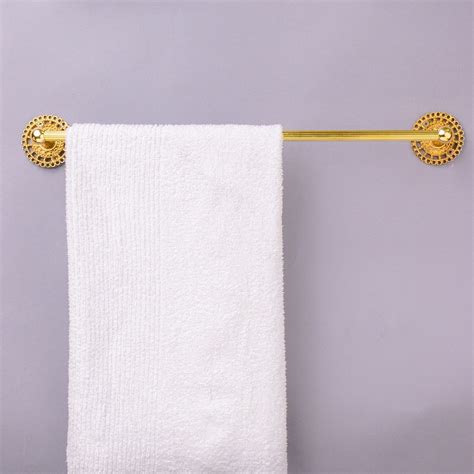 Golden Finish Brass Bathroom Hardware for Decor in Set of 4