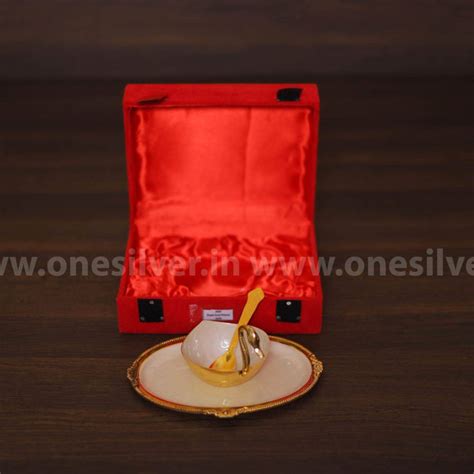 GS swan bowl tray Gift Set – onesilver.in