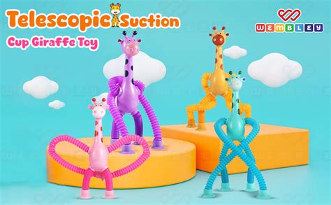 Buy Wembley Kid Telescopic Suction Cup Giraffe Toy Led Shape Changing ...