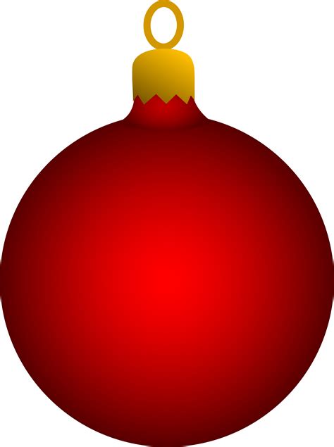 Red Christmas Tree Ornament - Free Clip Art