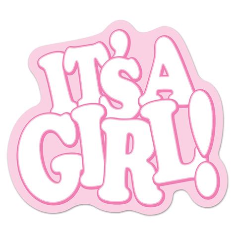 (Case of 12) Beistle It's A Girl! Cutout | Its a girl announcement ...