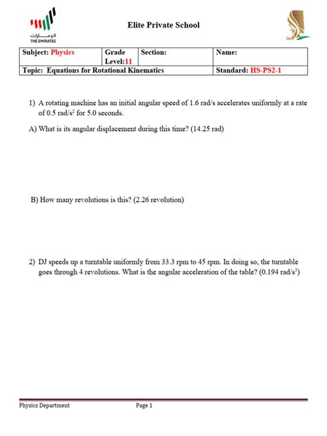 Image result for Rotational Kinematics Problems