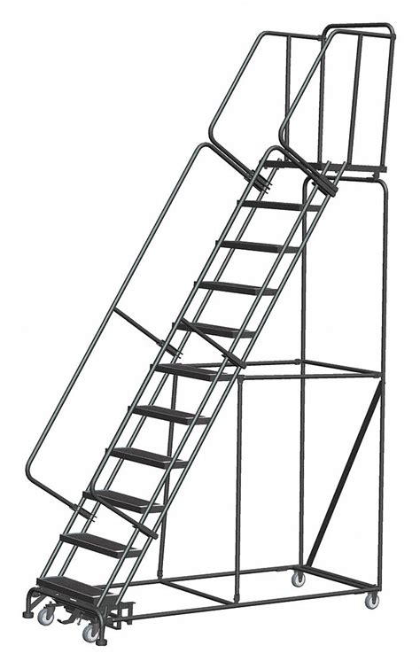 BALLYMORE, 9.2 ft Platform Ht, Unassembled, Rolling Ladder - 41LG33 ...