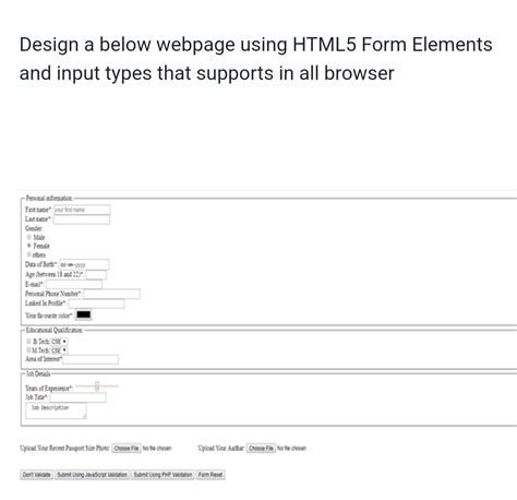 Image result for HTML5 Form