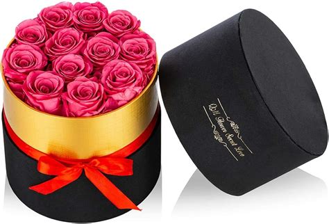 Buy Nuptio Preserved Roses Real Flowers, 12 Pcs Handmade Long Lasting ...