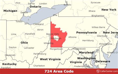 Area Code 724 Location 的图像结果