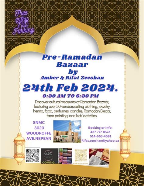 Pre-Ramadan bazaar , SNMC.ca, Ottawa, 24 February 2024 | AllEvents.in