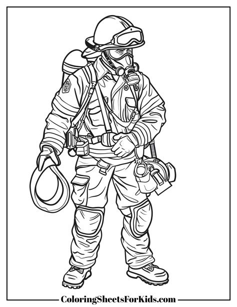 Coloring Book Fireman