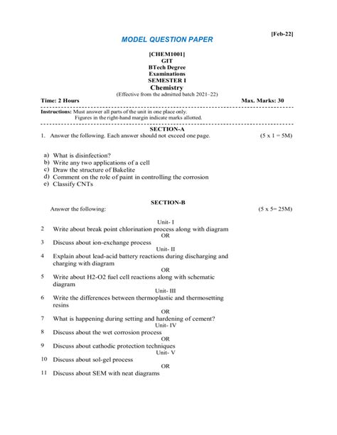 Rezultat imagine pentru Model Question Paper