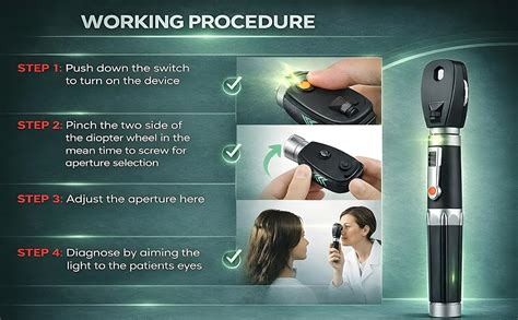 MCP Ophthalmoscope OP-10 Portable Handheld Direct Ophthalmoscope 5 ...