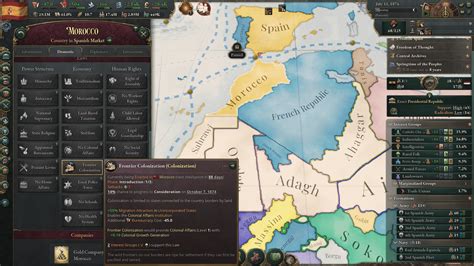 Puppet Morocco and force them to adopt a colonization law to get their ...