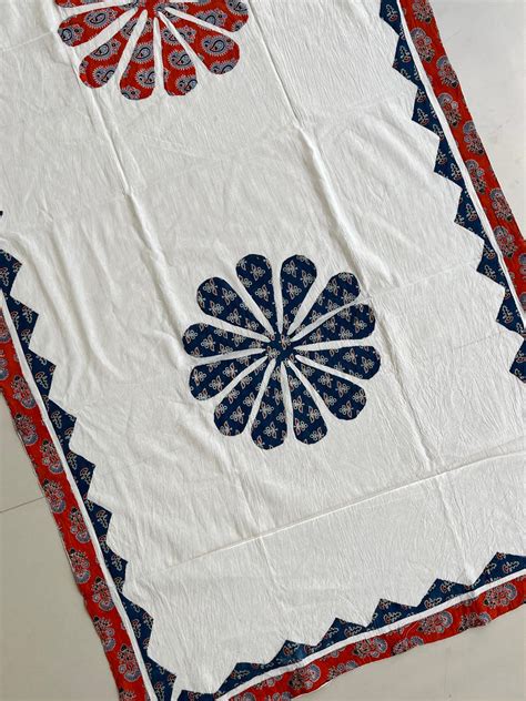 Ajrakh Patch Work Suit with Dupatta – Nitnaya