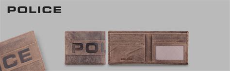 Police Infinity Men's Slim Wallet | Leather Purse with 6 Card Slot, 2 ...