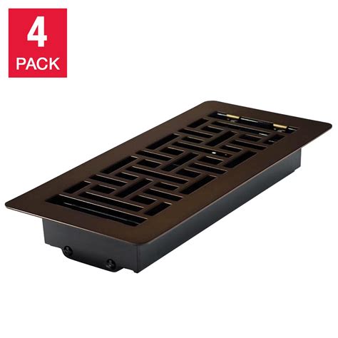 Manor House Rubbed Bronze Low Profile Floor Registers, 4-pack | Costco