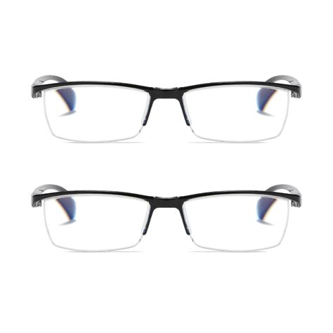 B and Q 2 PK Mens Blue Light Blocking Reading Glasses, Half-Frame ...