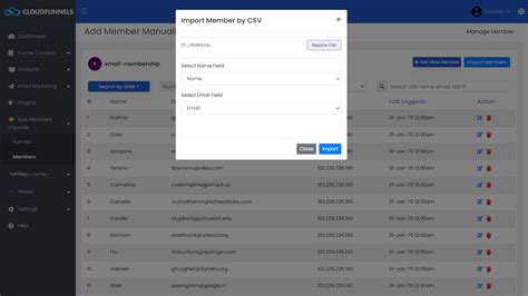 Bulk Members Importer - CloudFunnels Marketplace