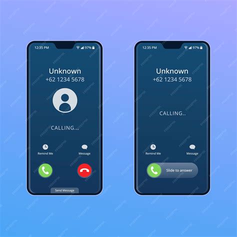 Mobile Phone Call Screen