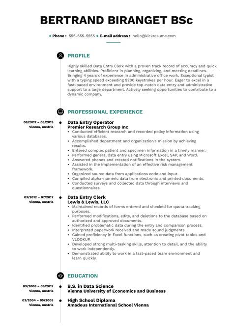 Image result for Data Entry Operator Resume Jobs