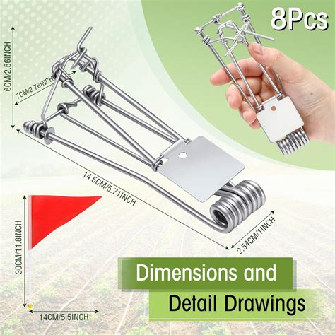 Qualirey 16 Pcs Mole Traps with Red Stick Flags India | Ubuy