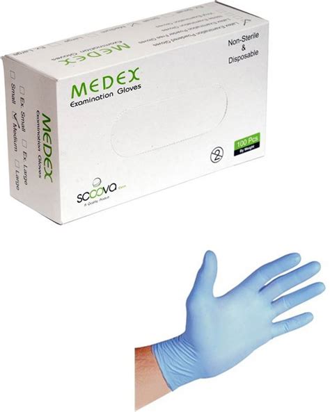Medex Powder Free (Size - L - 100 Pcs) Nitrile Examination Gloves Price ...