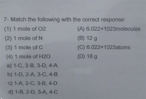 Match the following with correct response:- - Brainly.in
