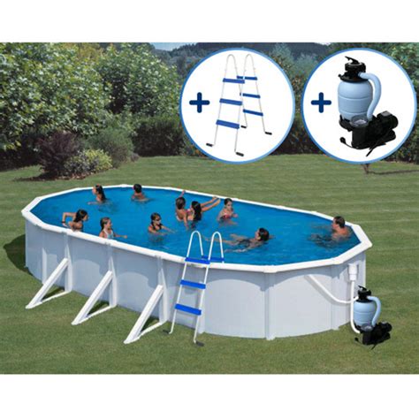 Bazen za dvorište sa čeličnim stranicama Ovalni 5x3x1.2m sa opremom GRE ...