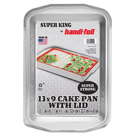 Handi-Foil 13" x 9" Aluminum Super King Cake Pan with Lid - Walmart.com